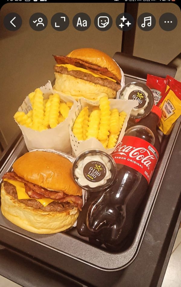 2 Smash Bacon + 2 Batata Frita + Refri 600ml