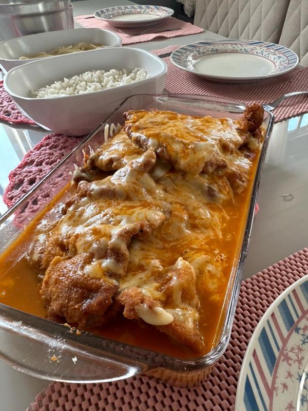 Bife à Parmegiana (COMPLETO)