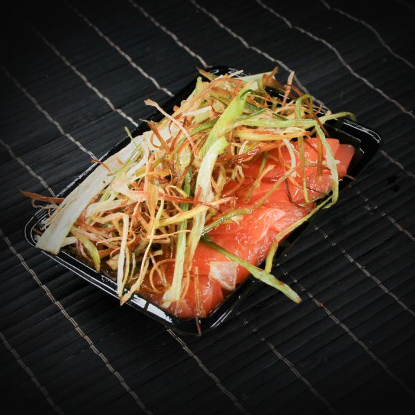 Sashimi Salmão Trufado c/ alho poró - 10 pçs