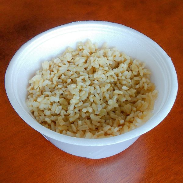Porção de arroz integral