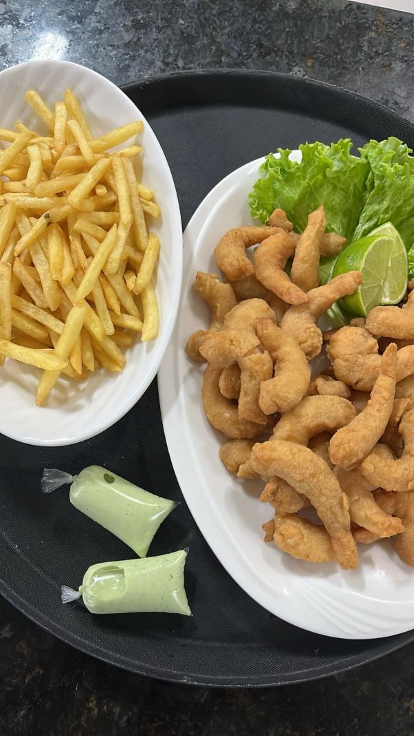 Camarão à Milanesa + Fritas