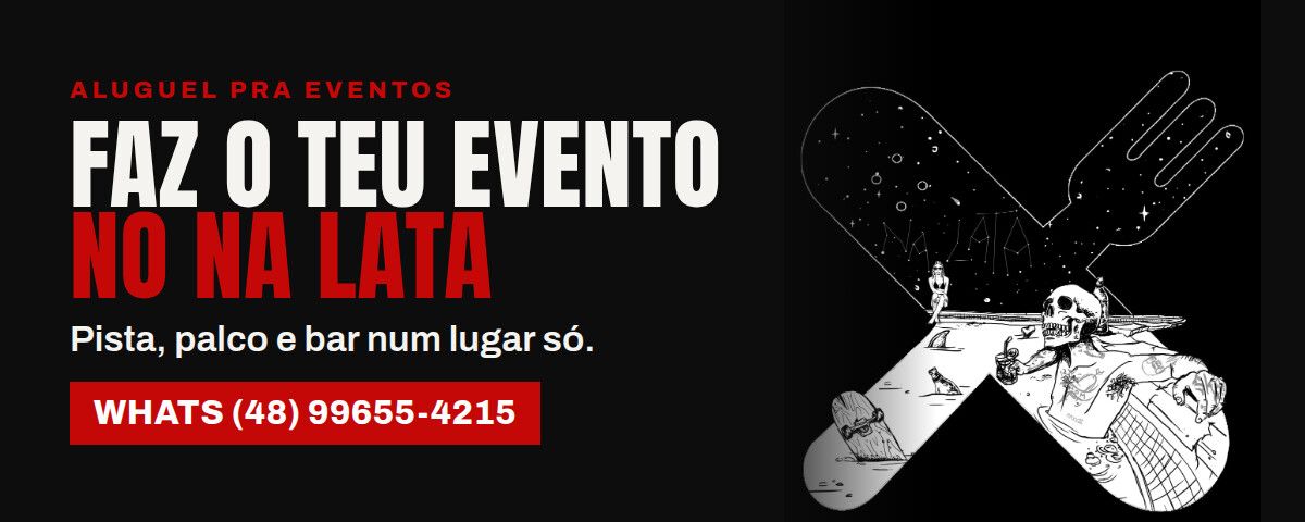 Banner promocional de Na Lata Skate Food