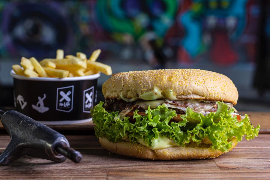 X Burguer + Fritas
